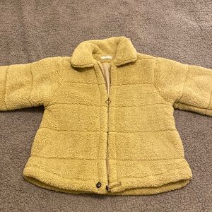 tan zip up sweater